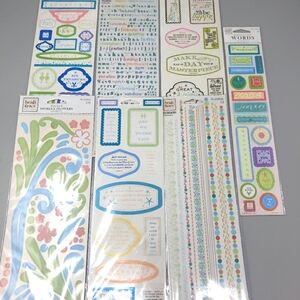 Lot 0f 7 Scrapbooking Stickers